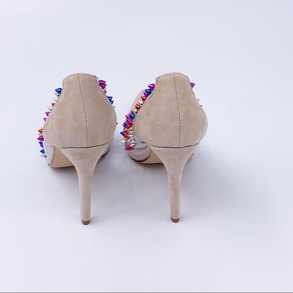 Nude Women’s faux suede pumps stiletto heels - Picture 7 of 8